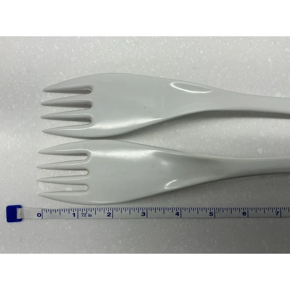 Lot of 2 Vintage Hutzler Kitchen Serving Forks White